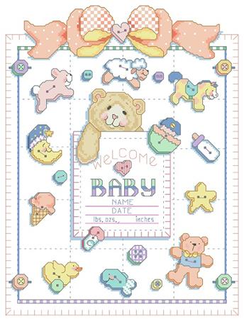 (image for) Buttons & Bows Birth Record